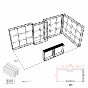 20 Ft Trade Show Booth Model 8 - L Shaped