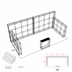 20 Ft Trade Show Booth Model 9 - U Shape