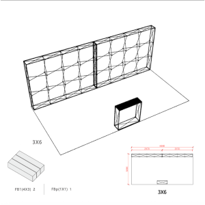 20 Ft Trade Show Booth Model 5 Standard Backdrop